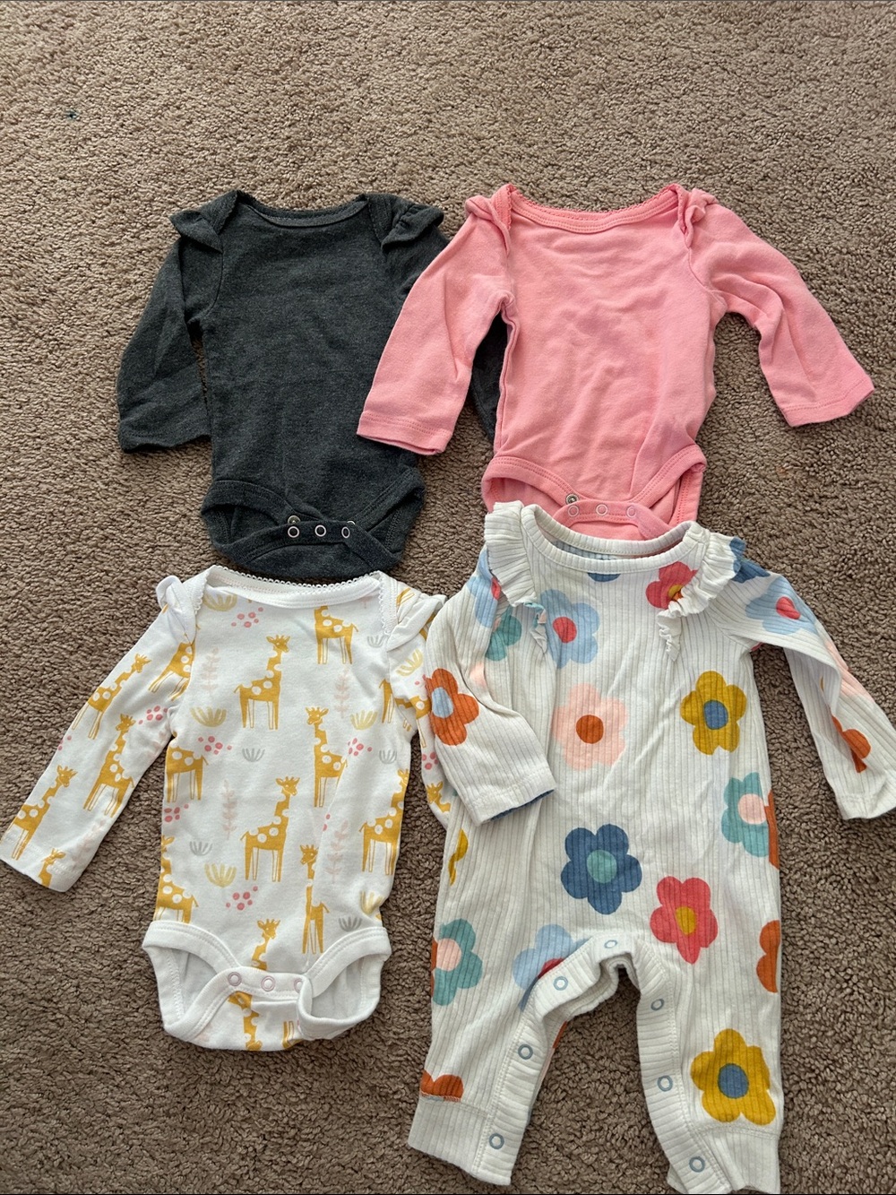 Newborn long sleeve onesie bundle
